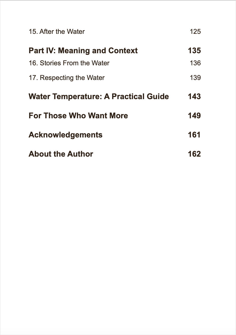 The Cold Water Handbook